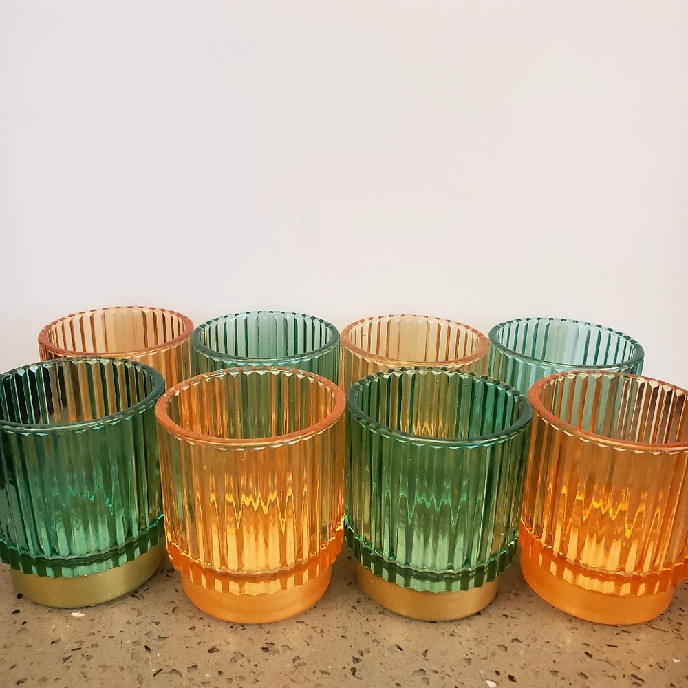 8 Colorful Candle Votives - Picture 4 of 9